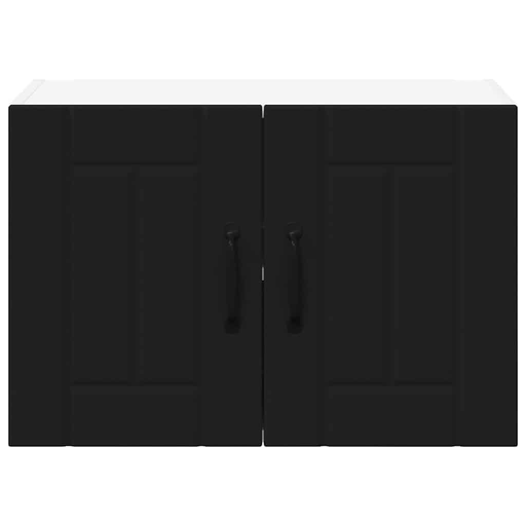 Küchenhängeschrank 2 pcs Schwarz 60 x 31 x 40 cm Holzwerkstoff